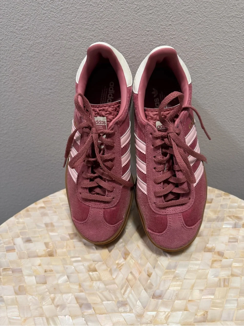 adidas Gazelle size 6 Pink Suede Platform Sneakers - Picture 3 of 6